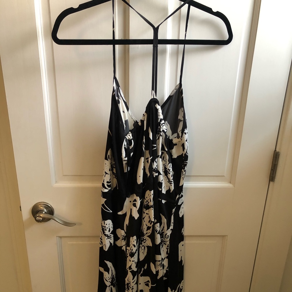 Banana Republic Black and White Floral Maxi